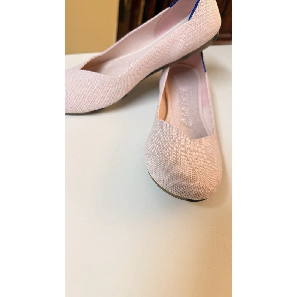 Rothy's The Flat Petal Pink Knit Ballet Flats Round Toe Shoes Womens Size 9